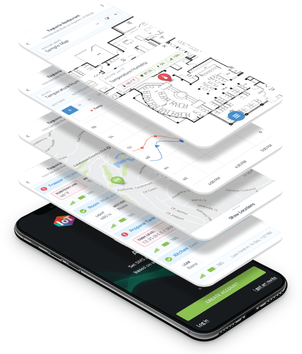 Interface de la plateforme IoT Store sur tablette